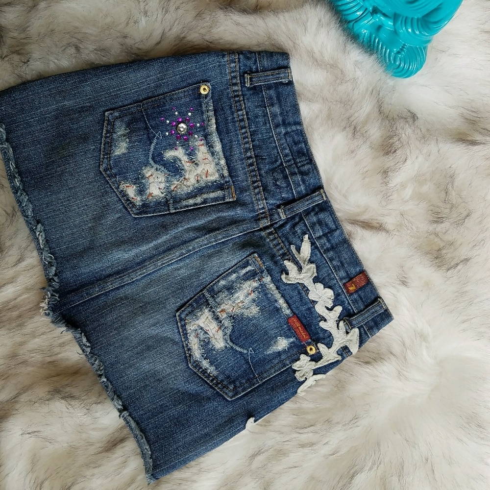 🎉🎀 HoSt PiCk🎀🎉 Rare 7 For All Mankind Skirt - Picture 2 of 6